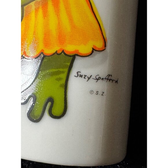 Vintage 1976 Suzys Zoo Enesco Imports Frog Vase With "Youre Wonderful" Text Made - Picture 4 of 7